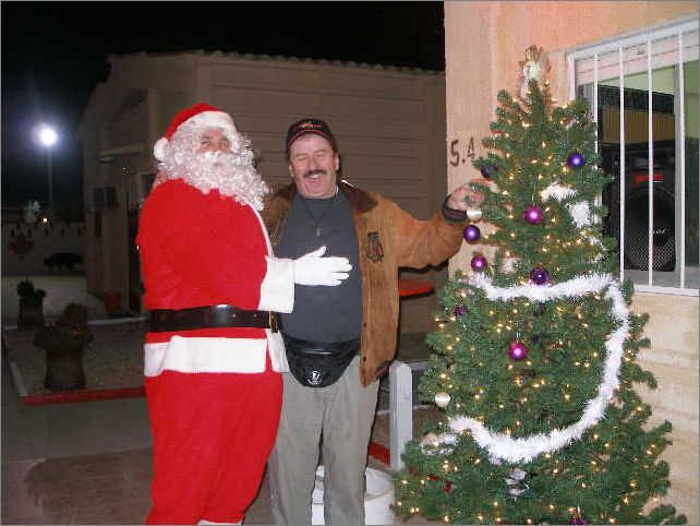 With Santa in Egypt at Camp MFO
